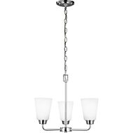 Sea Gull Kerrville 3 Light Chandelier in Chrome