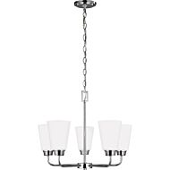 Sea Gull Kerrville 5 Light Chandelier in Chrome