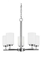 Sea Gull Oslo 5 Light Chandelier in Chrome