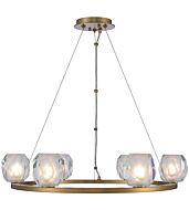 Kalco Stella 6 Light Pendant Light in Winter Brass