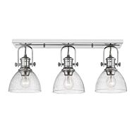 Hines CH Three Light Semi Flush Mount in Chrome by Golden