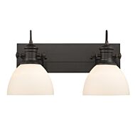 Hines Rbz 2-Light Bathroom Vanity Light in Rubbed Bronze