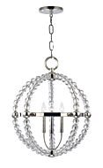 Hudson Valley Danville 3 Light 26 Inch Pendant Light in Polished Nickel