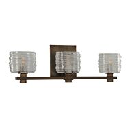 Kalco Clearwater 3 Light 21 Inch Bathroom Vanity Light in Vintage Bronze