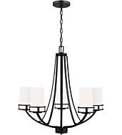 Sea Gull Robie 5 Light Rustic Chandelier in Midnight Black