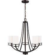 Sea Gull Robie 5 Light Rustic Chandelier in Bronze