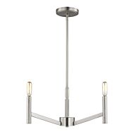 Vector 3-Light Chandelier in Brushed Nickel