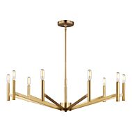 Vector 9-Light Chandelier in Satin Brass