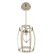 Kalco Bradbury Mini Pendant in Polished Nickel