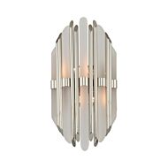 Kalco Massina 2 Light 16 Inch Wall Sconce in Polished Nickel