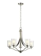 Sea Gull Elmwood Park 5 Light LED Traditional Chandelier in Brushed Nickel