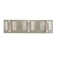 Kalco South Bay 3 Light 19 Inch Bathroom Vanity Light in Satin Nickel