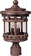 Maxim Lighting Santa Barbara DC 3 Lt 18.5 Inch Outdoor Post Mt, Copper