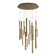 Eurofase Santana 18 Light Chandelier in Brass