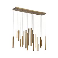 Eurofase Santana 18 Light Chandelier in Brass