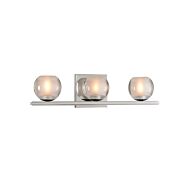 Kalco Corona 3 Light 19 Inch Bathroom Vanity Light in Chrome