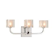 Kalco Arcata 3 Light 17 Inch Bathroom Vanity Light in Chrome