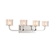 Kalco Arcata 4 Light 24 Inch Bathroom Vanity Light in Chrome