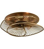 Kalco Aurora 3 Light Ceiling Light in Nordic Brass