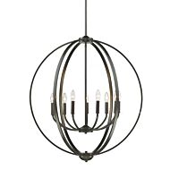 Golden Colson 9 Light Chandelier in Etruscan Bronze