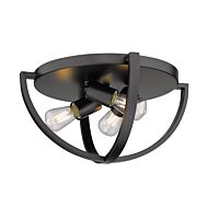 Colson 3-Light Flush Mount in Matte Black