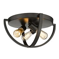 Golden Colson 3 Light 14 Inch Ceiling Light in Etruscan Bronze