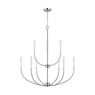 Greenwich 9-Light LED Chandelier in Brushed Nickel