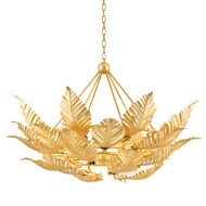 Tropicale 12 Light Chandelier in Gold Leaf by Corbett Lighting