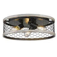 Golden Bailey 3 Light Ceiling Light in Matte Black