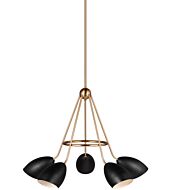 Sea Gull Summer 5 Light Chandelier in Satin Brass