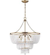 Sea Gull Jackie 6 Light Chandelier in Satin Brass