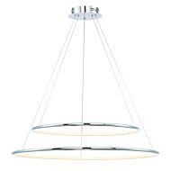 Eurofase Valley 1 Light Pendant in Chrome