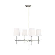 Baker 4-Light Chandelier in Brushed Nickel