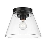 Penn 1-Light Flush Mount in Matte Black