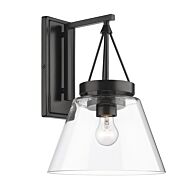 Penn 1-Light Wall Sconce in Matte Black