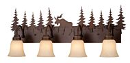 Yellowstone 4-Light Bathroom Vanity Light in Burnished Bronze