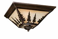 Yosemite 3-Light Flush Mount in Burnished Bronze