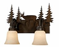 Bryce 2-Light Bathroom Vanity Light in Burnished Bronze