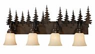 Yosemite 4-Light Bathroom Vanity Light in Burnished Bronze