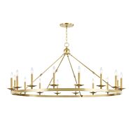 Allendale 16-Light Chandelier in Aged Brass