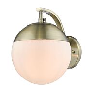 Golden Dixon 10 Inch Wall Sconce in Aged Brass