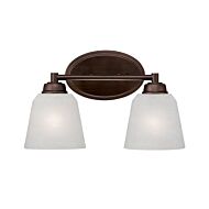 Millennium Lighting Franklin 2 Light Bathroom Vanity Light in Rubbed Bronze