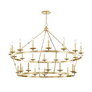 Allendale 28 Light Chandelier in Aged Brass by Hudson Valley