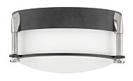 Hinkley Colbin Flush Mount Ceiling Light In Aged Zinc