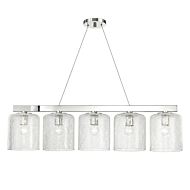 Hudson Valley Charles 5 Light 41 Inch Kitchen Island Light in Polished Nickel