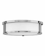 Hinkley Lowell 3-Light Flush Mount Ceiling Light In Chrome