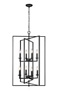 Nellis Eight Light Pendant in Matte Black by Millennium