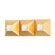 Max 3-Light Bathroom Vanity Light Bracket in Vintage Gold Leaf