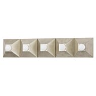 Max 5-Light Bathroom Vanity Light Bracket in Silver Leaf