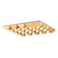 Max 25-Light Flush Mount Ceiling Light in Vintage Gold Leaf